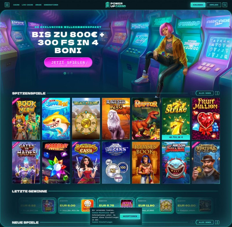 Image: PowerUp Casino - Jetzt Online Spielen und sichere Deutschland-Boni sichern